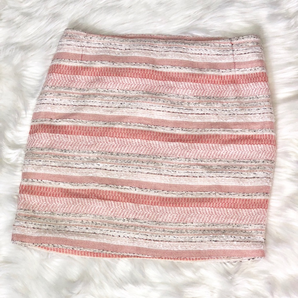 Dalia peach striped skirt